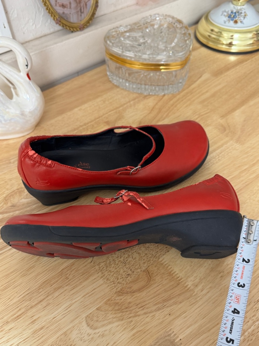 2000s Skechers Red Faux Leather Mary Jane Chunky Clogs Size 7 Whimsy Grunge - Picture 8 of 15